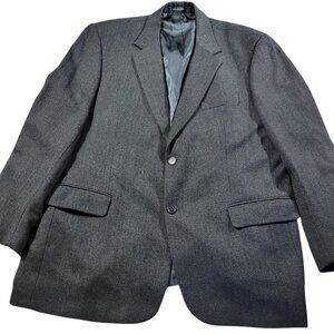 Lacrosse Blazer Jacket Mens 46R Gray Sport Coat  100% Lambswool